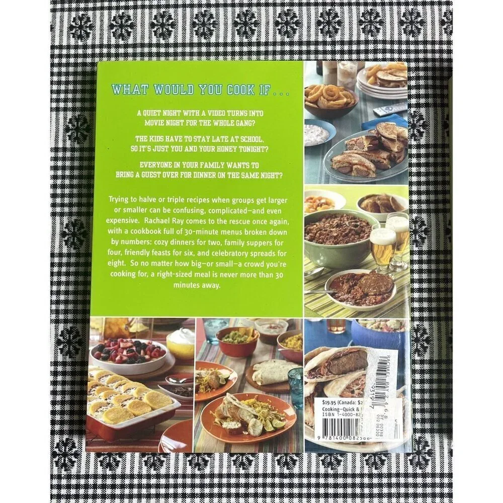 Set of 2 Rachael Ray Cookbooks 30-Minute Meals Crowds Dinners Leftovers Brunch